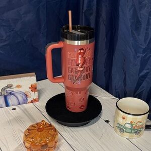 Football Mom Tumbler with Straw